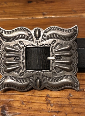 最牛扣头美式复古阿美咔叽腰带