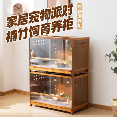 芦丁鸡双层饲养箱鹦鹉鸟笼子家用箱温控保温育雏箱爬宠守宫饲养箱