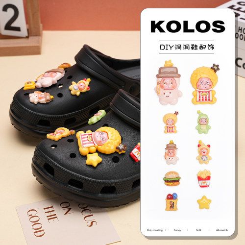 洞洞鞋配饰雪糕星星人鞋扣泡泡玛特鞋花DIY配件装饰扣适配crocs