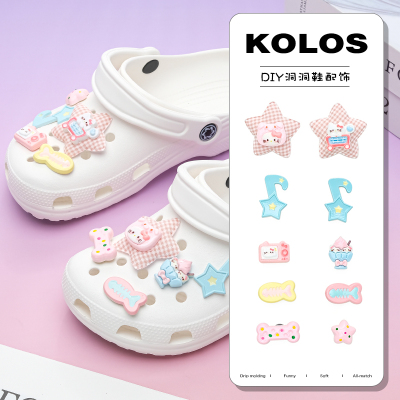 原创洞洞鞋鞋花KT猫配饰