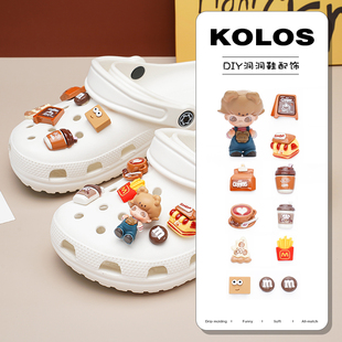原创洞洞鞋配饰DIMOO泡泡玛特鞋花装饰扣diy配件适配crocs鞋扣