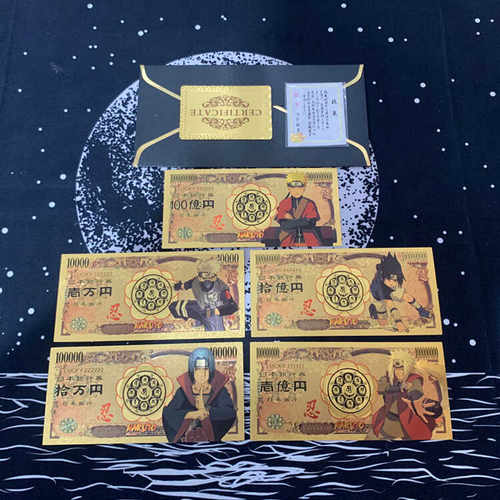 火影忍者金钞纪念动漫金箔钞生日送人节日礼物装饰收创意塑料钱币