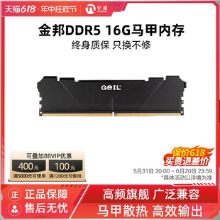 32G内存条6000 GeIL金邦 DDR5台式 机16G 马甲条 6400电脑内存套条