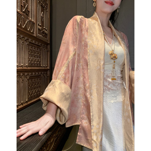 果果家 现货秒发/新中式国风外套女新款宽松显瘦百搭气质薄款上衣