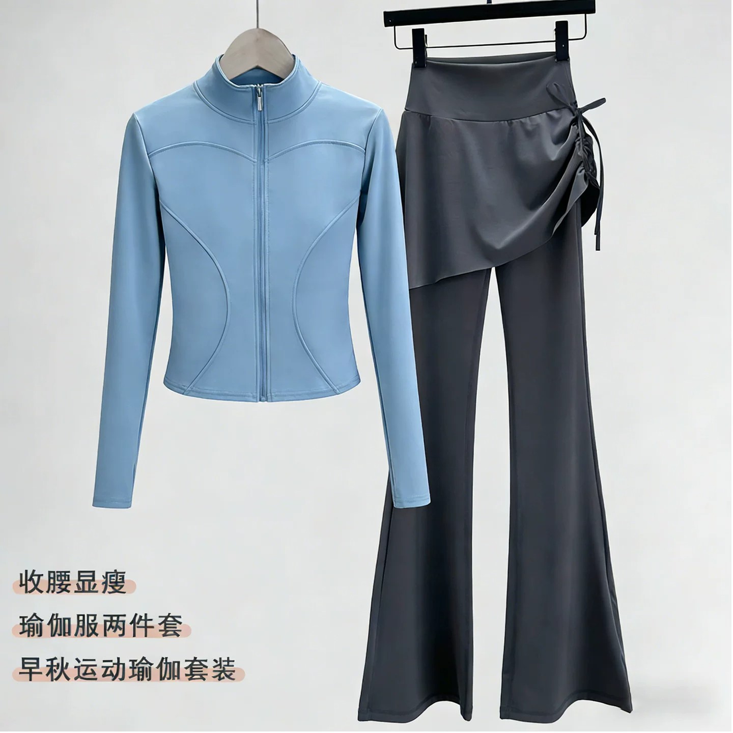 运动套装女2026新款大码胖mm休闲健身瑜伽服上衣普拉提训练服春装