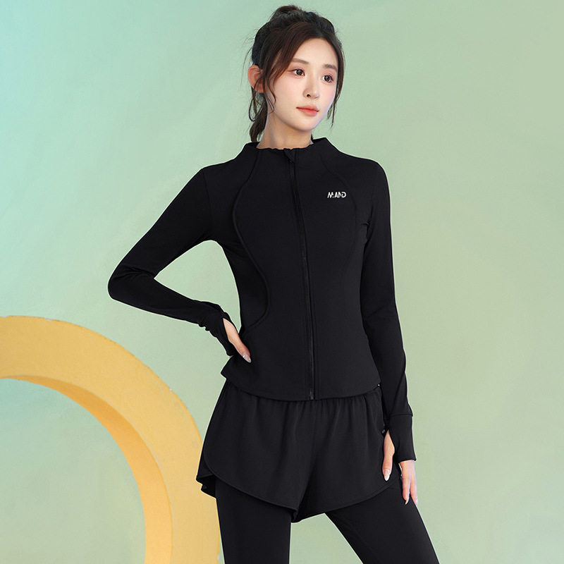 运动套装女2026新款秋季外穿健身长袖大码户外跑步速干开衫瑜伽服