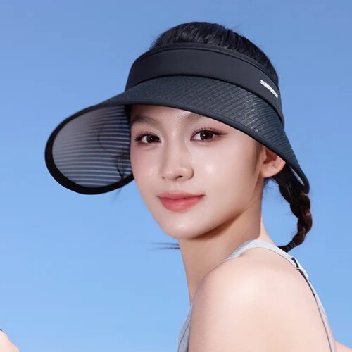 户外运动防晒帽防紫外线超大檐空顶帽骑行百搭休闲遮阳帽太阳帽夏