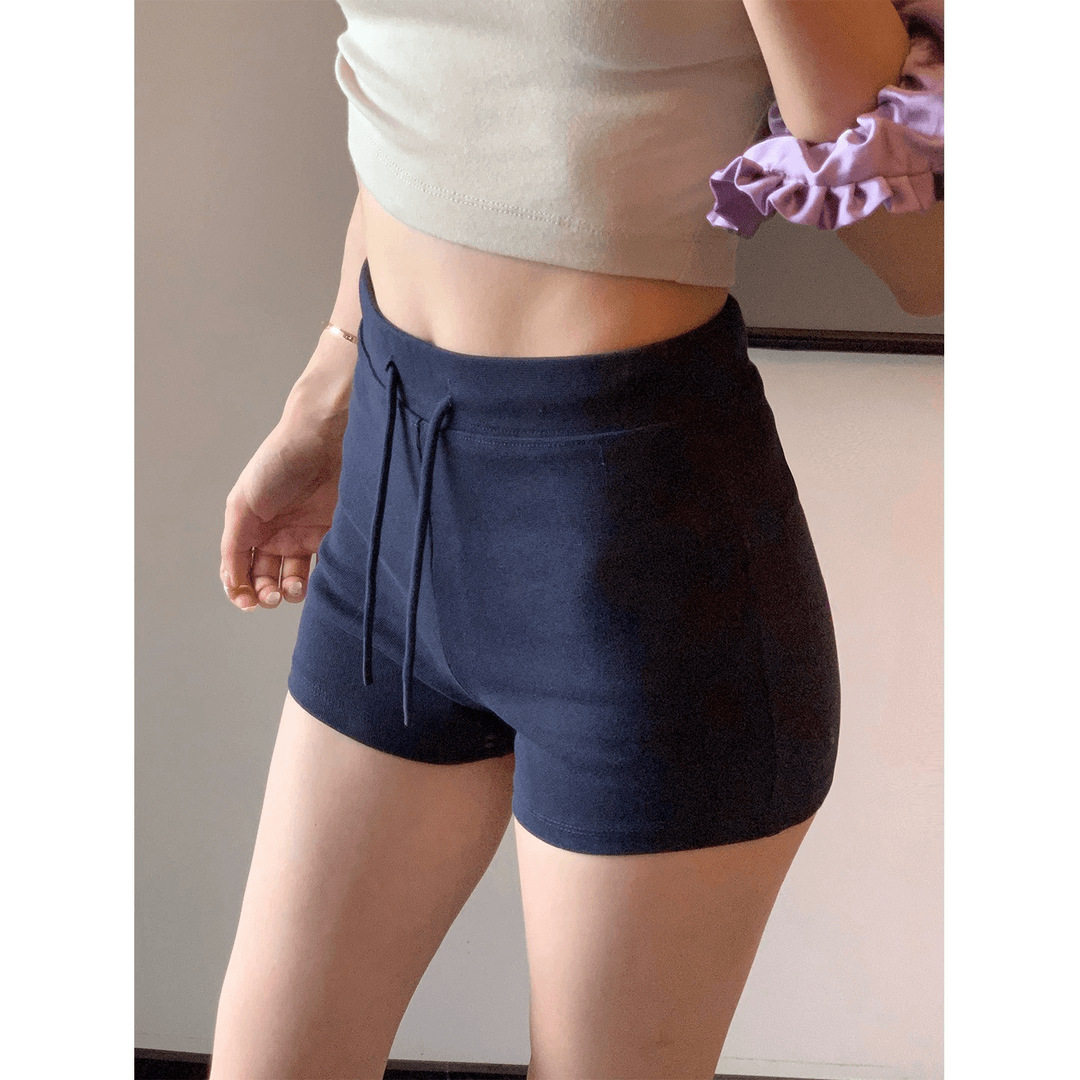 美式辣妹运动短裤女夏季紧身弹力热裤大码包臀骑行运动健身瑜伽裤