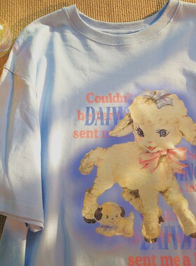 daiwing离开夏季男女短袖宽松