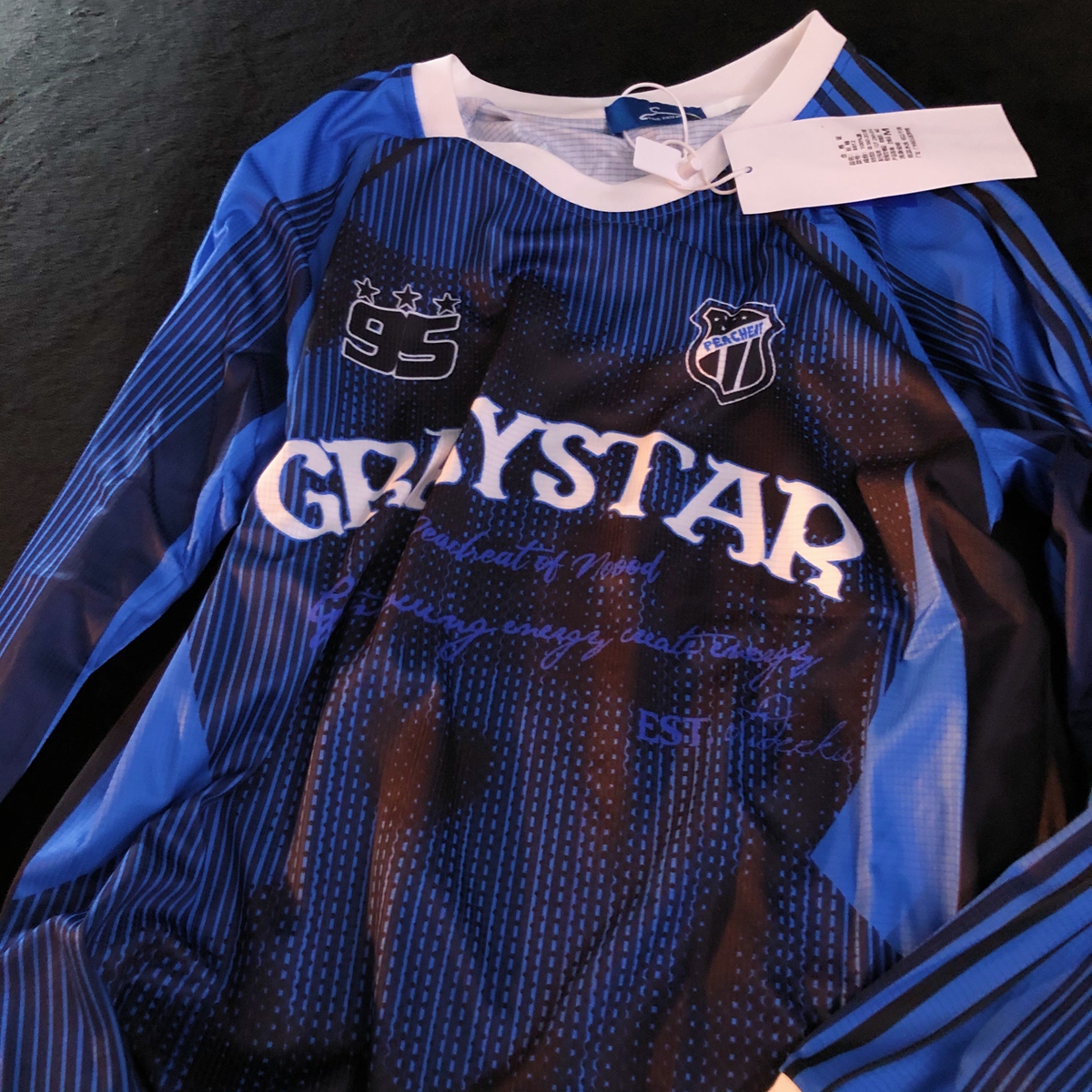 Daiwing 早秋chic运动宽松长袖t恤美式字母v领狗狗卡通情侣球衣