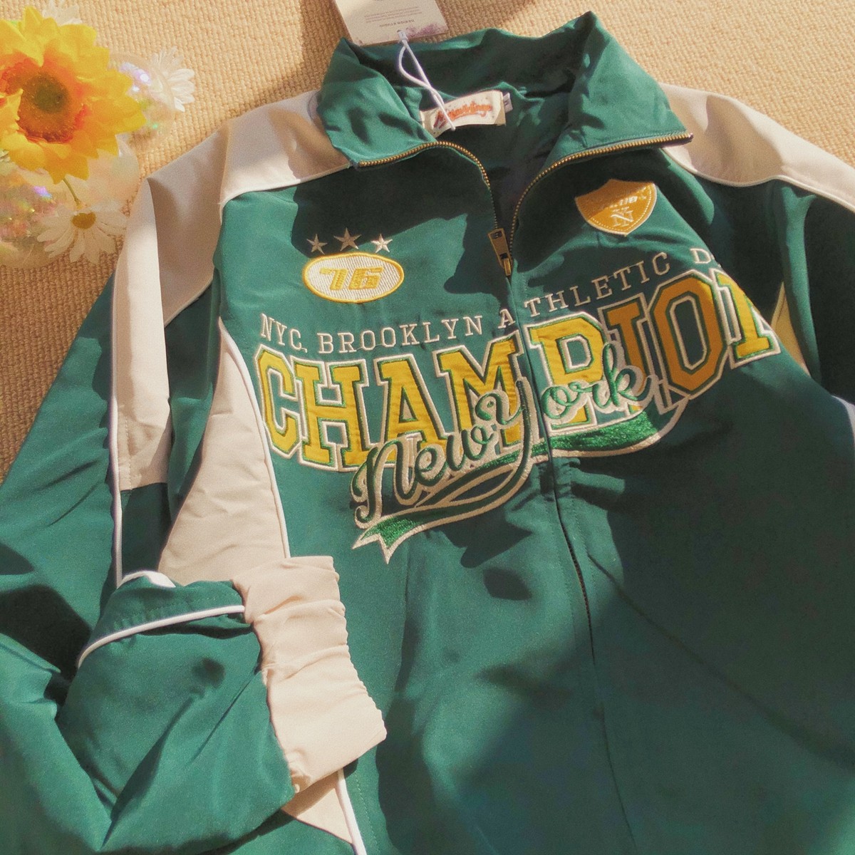 Daiwing 美式复古风字母刺绣立领撞色夹克春季男女宽松棒球服外套,男装,夹克,淘宝优惠券,粉丝福利购,淘宝优惠卷