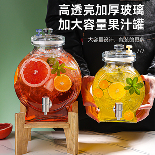泡酒玻璃瓶高档密封带龙头家用酒坛子扁瓶光面泡酒瓶药酒泡酒罐