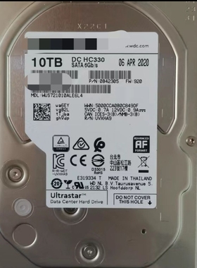 全新WD西部数据WUS721010ALE6L4企业级服务器NAS 256M西数10T硬盘