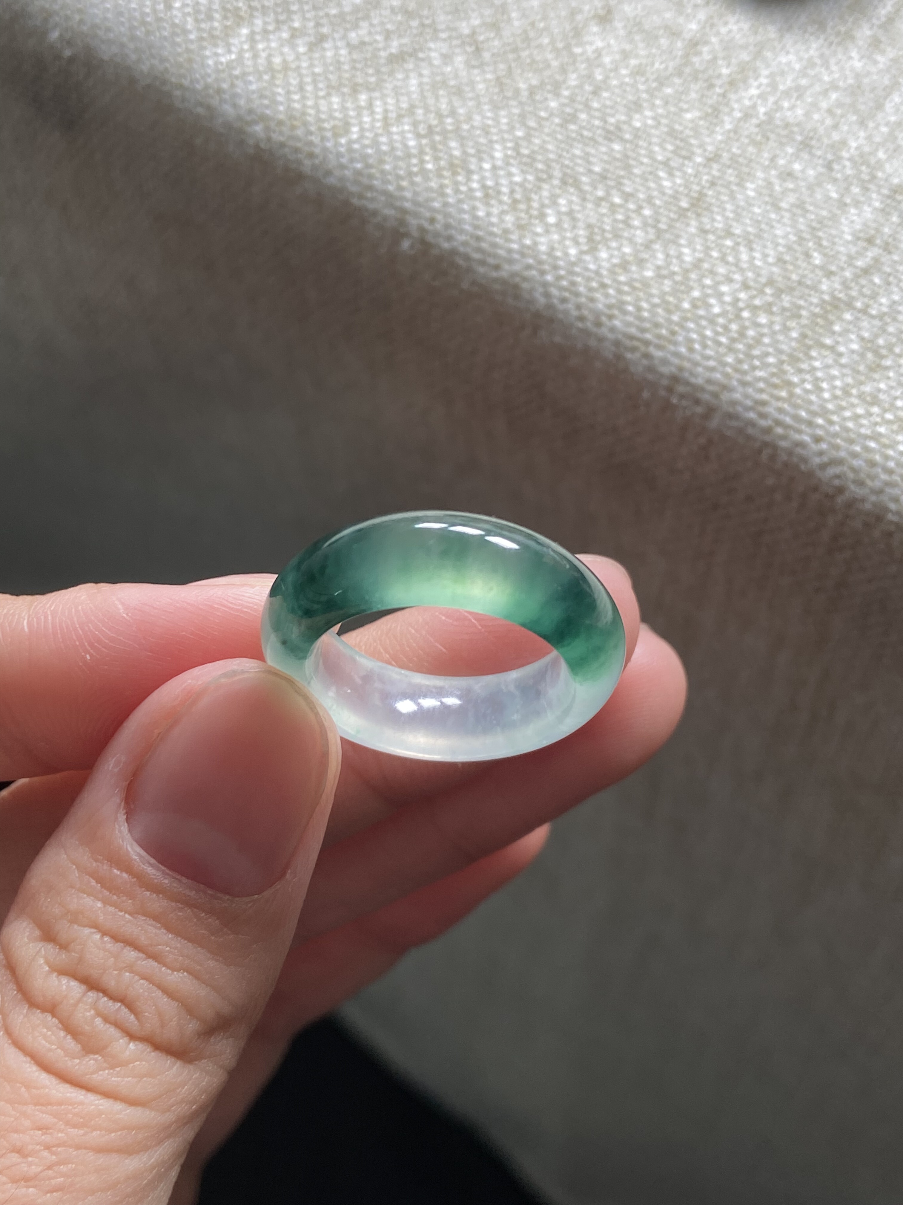 10号冰种飘花戒指