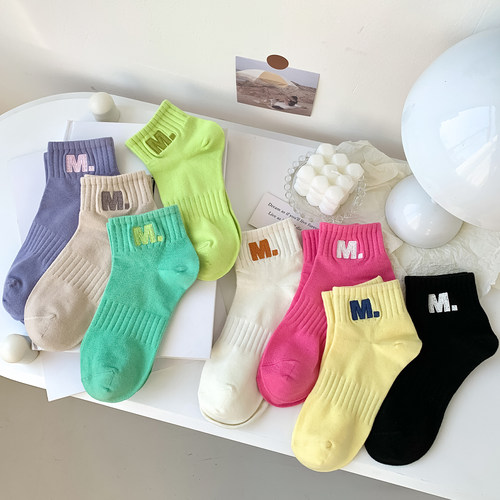 2025新款多巴胺纯棉袜女运动防臭