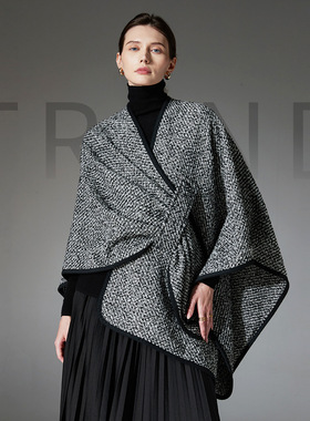 亚马逊优品女士羊毛披肩