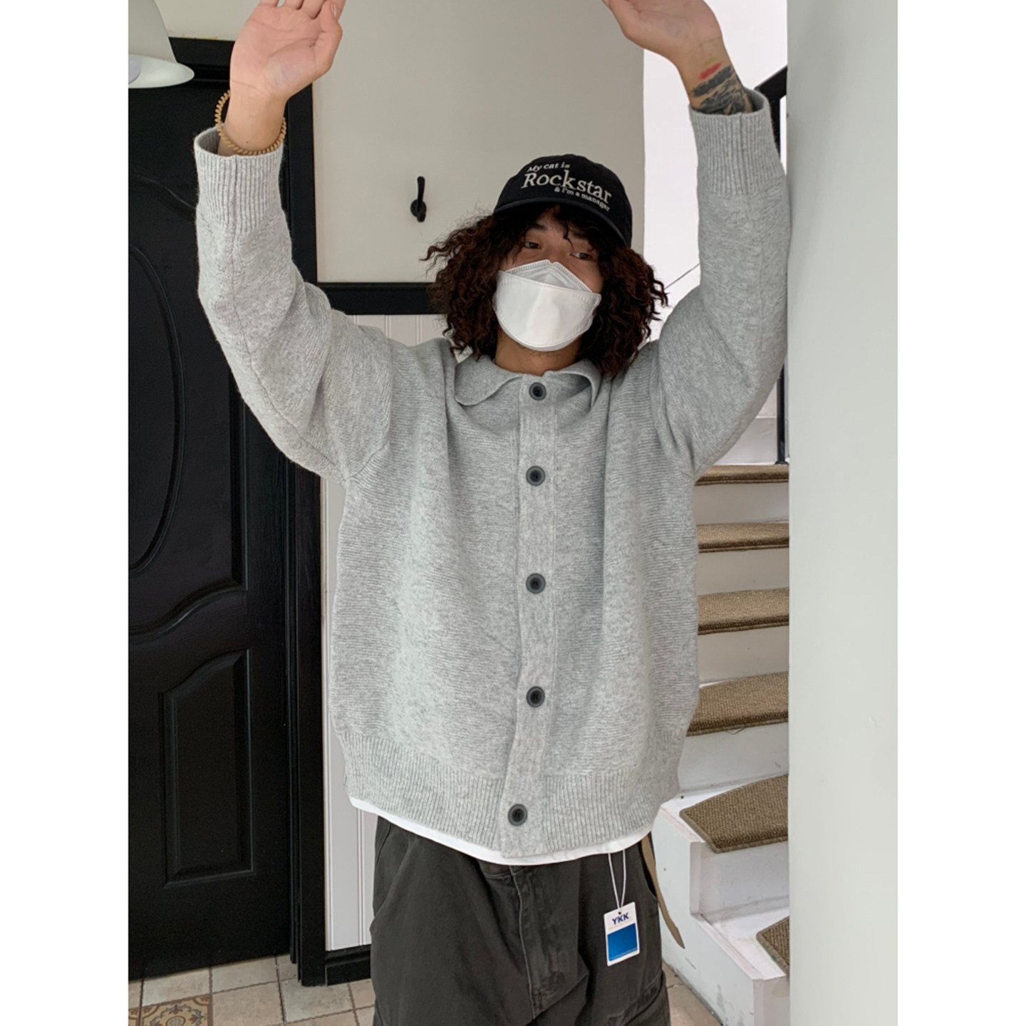 UPDAYWANG店主自留 厚实保暖复古针织毛衣外套 宽松男针织衫,男装,针织衫/毛衣,淘宝优惠券,粉丝福利购,淘宝优惠卷