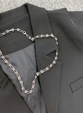 ins手工设计师款钛钢网红吊链