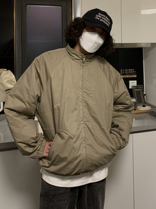UPDAYWANG结构款 立领设计复古 加厚保暖纯色棉衣 冬季百搭男棉服