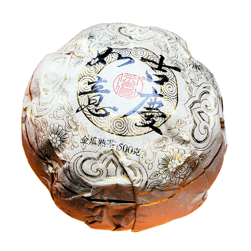 【不凡茶业】茶多哩2021年吉庆如意金瓜 古树宫廷熟茶500克