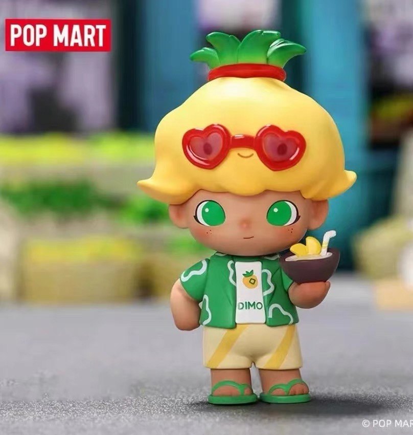 dimoo椰汁菠萝吊卡盲盒手办popmart泡泡玛特摆件大娃好大儿礼物