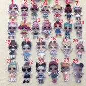 新款 0个价 LOL女娃娃亚克力树脂平面贴片diy发饰材料特价 清仓