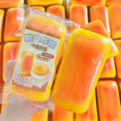 湿软手感软粘仿真脆皮年糕慢回弹捏捏乐解压模型道具礼物一件代发