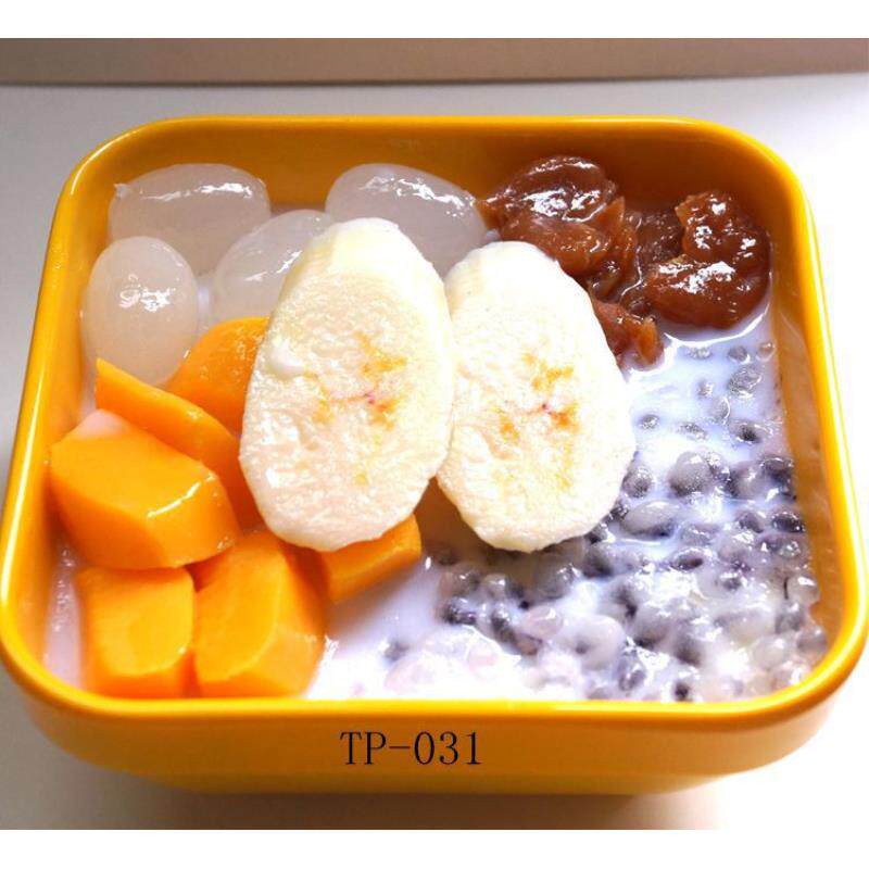 仿真港式甜品白雪黑珍珠芒果香蕉（冰冻云呢嗱味汁底）模型