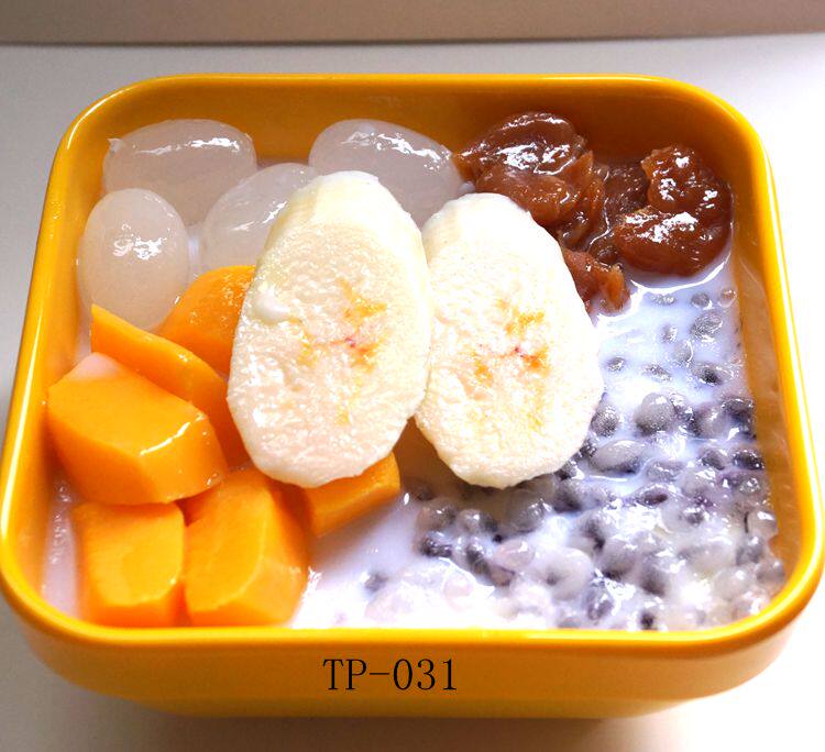 仿真港式甜品白雪黑珍珠芒果香蕉（冰冻云呢嗱味汁底）拍摄模型
