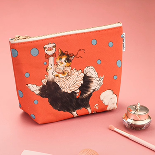 CALL ME PANDA  可爱图案收纳包 手拿化妆包  杂物收纳 中号 单件