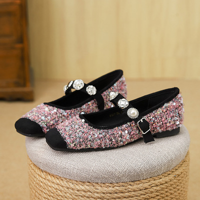 高跟鞋玛丽珍鞋平底仙女风单鞋子2025年新款温柔小香风鞋W107-32