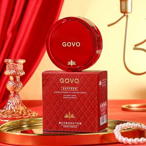 GOVO藏红花奢润持妆气垫霜轻薄服帖干皮亲妈持久不卡粉不易脱妆