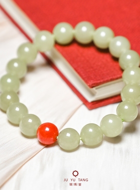 成品天然和田玉手串保真玉石手链