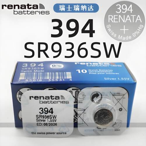 Renata手表电子394纽扣电池SR936SW适用于天梭1853 T461俊雅库图S