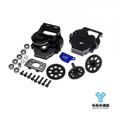 TRX-4M 铝合金高扭力波箱总成 变速器 齿轮 齿比68：1 HR#TRXM38X