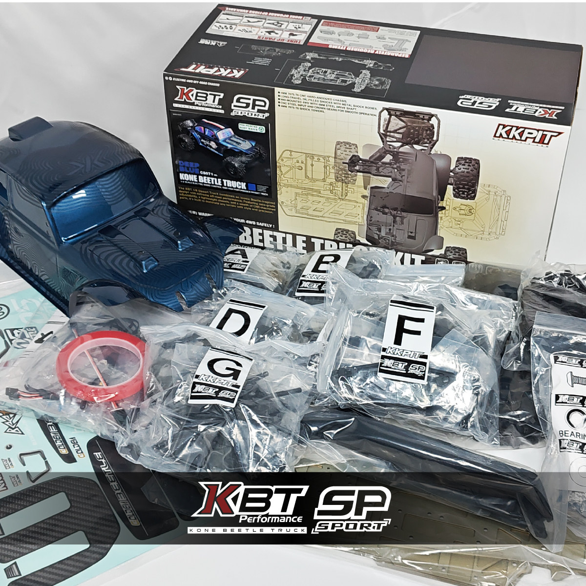 2025新款KKPIT 1/8 KBT SP K2沙漠卡车四驱越野RC遥控车360mm彩绘