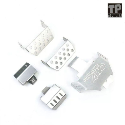 TP FOR Traxxas TRX4 T4 G500 底盘护甲 护板 护蛋护桥不锈钢改件