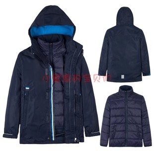 伊顿同款 多功能防寒服男女童可脱卸内胆棉服外套校服20x001 冬季