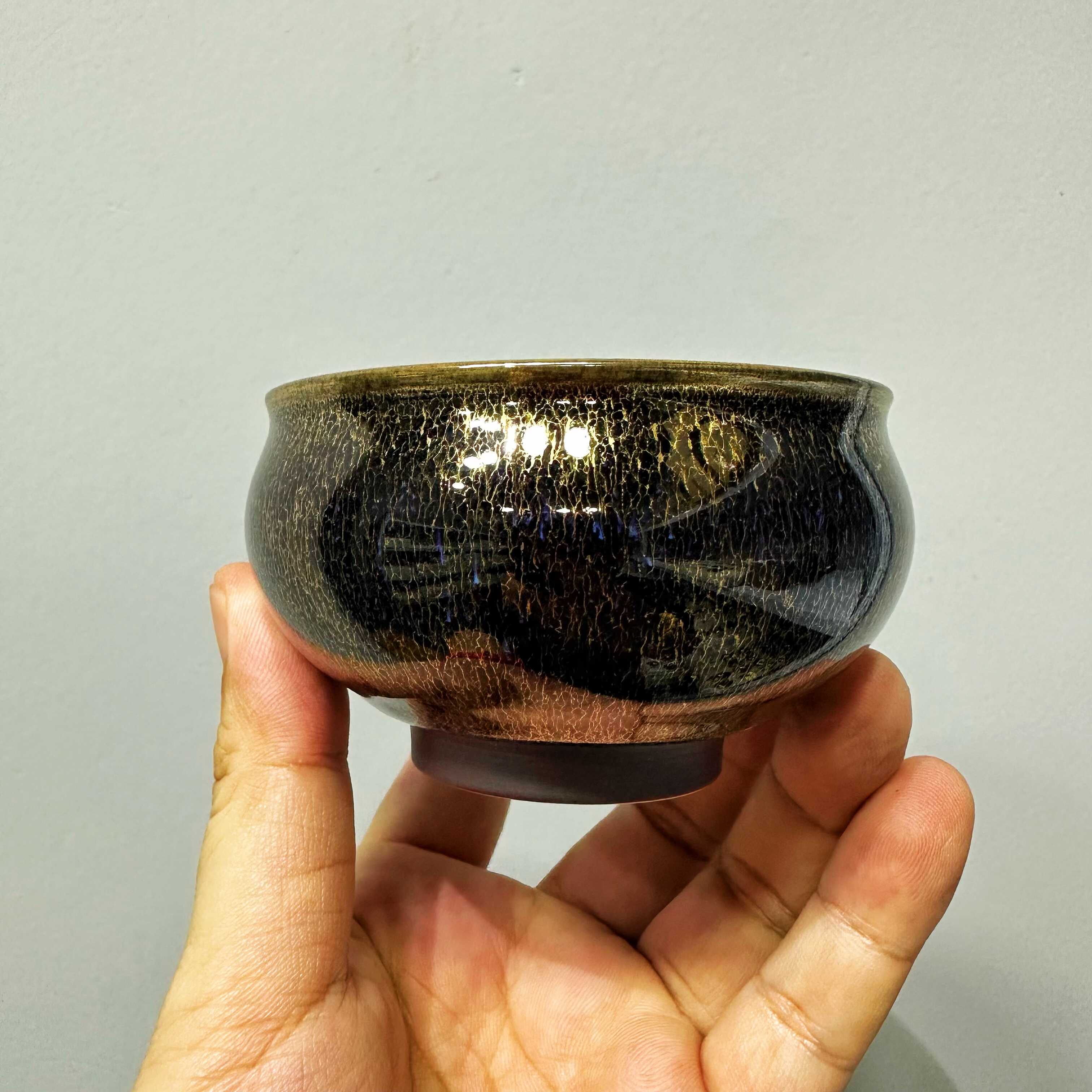 龙德堂-范泽锋砾石融金禅定杯 天目釉星月天目盏主人杯茶杯