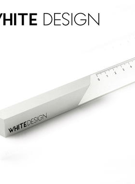 White Design高端创意办公文具  铝合金直尺 金属商务办公礼品