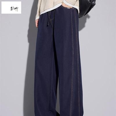 重磅原色覆古牛仔裤男款2025秋冬新款潮流百搭宽松直筒休闲长裤子