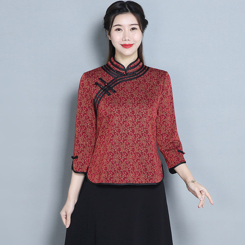 2025年秋季新款中式上衣衬衫女