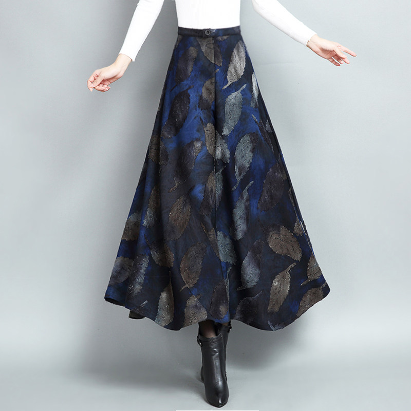 阔腿裤不规则九分裙裤女裤 2026春装新款提花休闲裤子肥腿裤甩裤