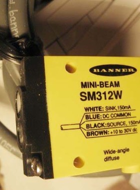 原装BANNER邦纳SM312WQD SM312W SM312D SM312LV光电开关传感器