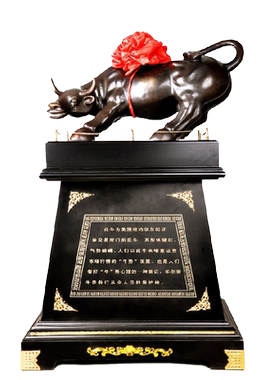 华尔街银行开业乔迁校庆青铜牛