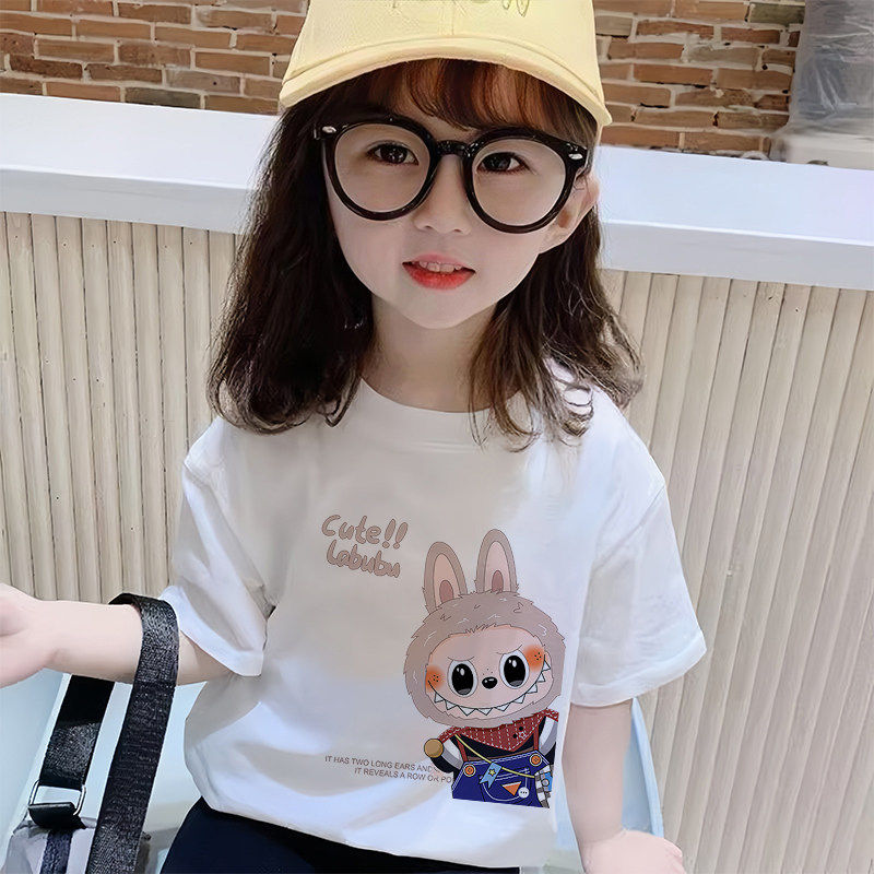 奥莱精选白色儿童t恤女童