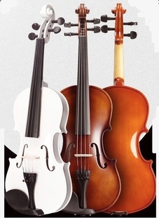 初学入门成人儿童小提琴 白色 粉色 黑色 仿古演奏拍照道具小提琴