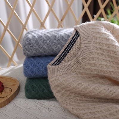 【专柜正品】100儿童纯山羊绒衫重工加厚男童女童羊绒打底内搭毛