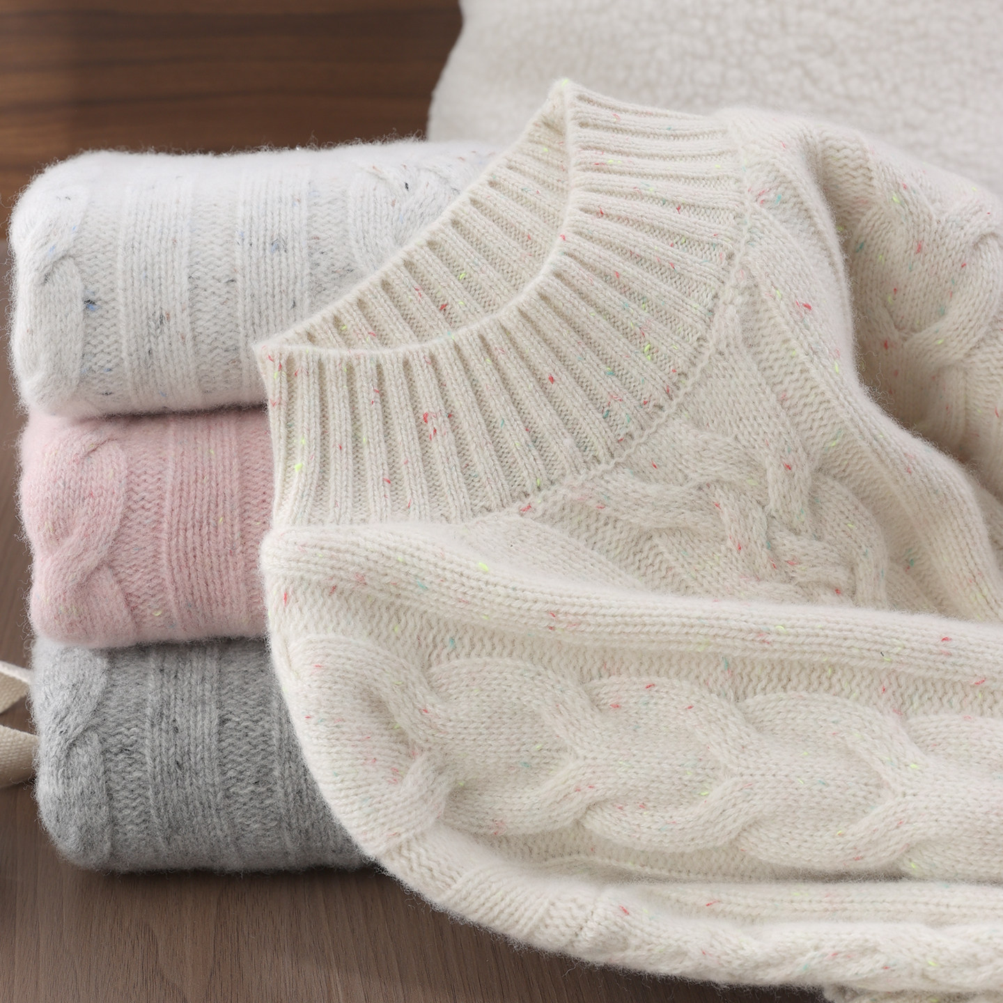 一件过冬加厚儿童100%纯羊毛衫半高领中大童打底衫麻花男女童毛衣