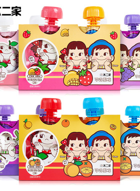 不二家(FUJIYA)吸吸果冻水果味(78g*2袋组合)结婚生日伴手礼零食